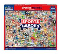 White Mountain Sports Heroes - 1000 Piece Jigsaw Puzzle | Large Pieces, Gift for Adults and Family, 24"x30" in, Collage