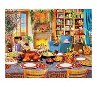 White Mountain Thanksgiving Day Puzzle 1000 Piece Jigsaw Puzzles for Fall and Autumn