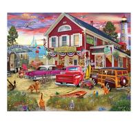 White Mountain The Trading Post Summer Puzzles 1000 Pieces Beach Jigsaw Puzzle for Adult Grandparents and Family