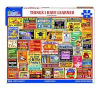 White Mountain Things I Have Learned Puzzle 1000 Piece Vintage Jigsaw Puzzles for Adults and Families