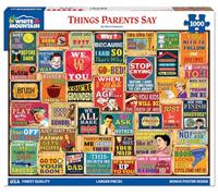 White Mountain - Things Parents Say, 1000 Piece Jigsaw Puzzle | Large Pieces, Gift for Adults and Family, 24"x30" in, Nostalgic Quotes Collage