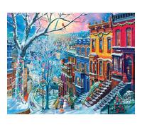 White Mountain Winter in The City Puzzle 1000 Piece Jigsaw Seasonal Puzzles for Families