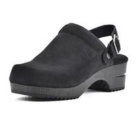 WHITE MOUNTAIN Women's Being Clog, Black/Suede, 4 UK