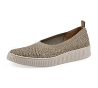 White Mountain Women's Digs Sparkling Woven Knit Slip-On Flat, Gold/Fabric, 6