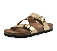 WHITE MOUNTAIN Women's Hammy Flat Sandal, Antique/Gold Leather, 4.5 UK