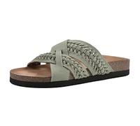 WHITE MOUNTAIN Women's Harding Flat Sandal, Sage Green/Suede, 3 UK