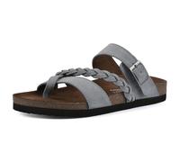 WHITE MOUNTAIN Women's Hazy Braided Signature Comfort-Molded Footbed Sandal, Blue Raspberry/Suede, 4 UK