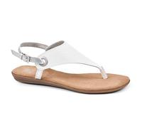 WHITE MOUNTAIN Women's London Flat Sandal, White/Tumbled Sm, 5.5 UK