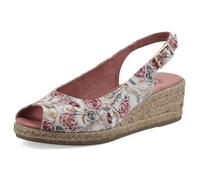 WHITE MOUNTAIN Women's Maize Espadrille Wedge Sandal, Blush/Floral/Fab, 3 UK
