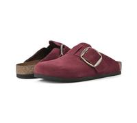 White Mountain Women's Shoes Big Easy Clog Footbed, Burgundy/Suede, 7 UK