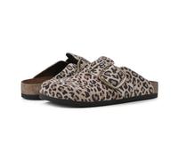 WHITE MOUNTAIN Women's Shoes Big Easy Clog Footbed, Natural/E-print/Leather, 7.5 UK