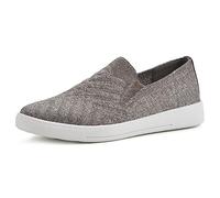 WHITE MOUNTAIN Women's Shoes Until Slip-On Sneaker, Silver/Fabric, 8 UK