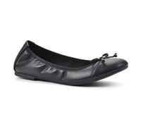 WHITE MOUNTAIN Women's Sunnyside II Flexible Ballet Flat, Black/Smooth, 9.5 Wide