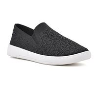WHITE MOUNTAIN Women's Unit Sneaker, Black/Fabric, 5 UK