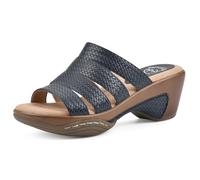 WHITE MOUNTAIN Women's Valora Wedge Sandal, Navy/Woven, 8 UK