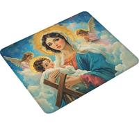 White Mouse Mat 10x8in Waterproof Non-Slip Modern Desk Decor HXZH-1918