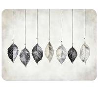 White Mouse Mat 320x260x3mm Leaf Mouse Pad, Thick Non-Slip Rubber Base Desk Mat and Stitched Edge, Optimised for Gaming Sensors Mousepad Office Accessorie for Home Computers Learning Laptop PC,Model92