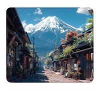 White Mouse Mat 400x300mm, Small Mouse Pad Mount Fuji Waterproof Gaming Mousepad, Mini Desk Mat with Anti-Slip Base, Stitched Edges Mousepad, Keyboard, Mousemats for Desk, Gifts for Women J-4906