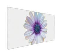 White Mouse Mat xxl Gaming Mouse Pad 1400x600 mm non Slip Desk Mat, Flower Extended Large Mousepad Waterproof & Durable & Stitched Edges Keyboard Mat for Home, Office, Gaming Room (56x24 Inch) 2S-29