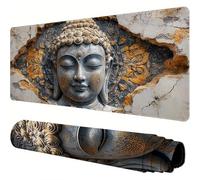White Mouse Mat Zen Desk Mat 1500x800x3mm Mouse Pad Large, Waterproof Mousepad with Stitched Edges and Non-Slip Rubber Base Mousemat, Desk Accessories for Men, Work From Home Essentials Gifts J1-211