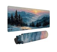 White Mouse Pad Large 1200x600mm, Landscape Mouse Mat Waterproof Desk Mat with 3MM Stitched Edges, Non-Slip Rubber Base Mousepad Computer Accessories for Gaming, Office, Gifts for Women -zjn2509RN