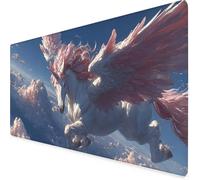 White Mouse Pad Large 1200x600x3 mm, Unicorn Gaming Mouse Pad Waterproof Desk Mat with 3MM Stitched Edges, Non-Slip Rubber Base Mousepad Computer Accessories for Gaming, PC, Office, Gifts -yym2509H4