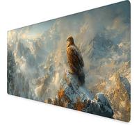 White Mouse Pad Large 900x300mm, Eagle Gaming Mouse Pad Waterproof Desk Mat with 3MM Stitched Edges, Non-Slip Rubber Base Mousepad Computer Accessories for Gaming, PC, Office, Home, Gifts -yym2509OK