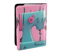 White Mouse Sewing Machine Printed Passport Holder,Travel Pu Leather Passport Cover Case Organiser for Men Women,6.5 Inch