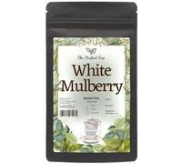 White Mulberry Leaf Tea Herbal Tea Leaves (50g) White Mulberry Loose Leaf Natural Pure Dried Caffeine-Free Soothing Relaxing Indulgent Tasty Aromatic, Closed in Resealable Reusable Dark Pouch