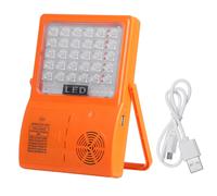 (White) Multifunction Outdoor LED Solar Light Portable Adjustable 4800mAh 4 Levels bluetooth Speaker Lamp