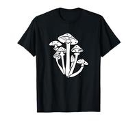 White Mushroom Art Mycologist Gear Mushroom Growers Mycology T-Shirt
