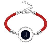 White Music Mim Notes Black Lucky Red String Bracelet Rope Bracelet Handmade