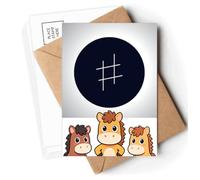 White Music Signature Black Postcards Envelopes Cards Mailing Year Horse