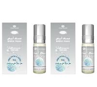 White Musk Concentrated Perfume Oil Combo Pack of 2 - 6ml Each | Alcohol-Free Long Lasting Roll-On Attar for Men & Women | Soft & Musky Fragrance