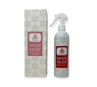 White Musk Room & Fabric Freshener - Alcohol-Free Water-Based 400 ml Spray, Gentle On Textiles & Air, Long-Lasting Musk Fragrance, Ideal Home & Islamic Gift