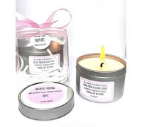 White Musk Scented Soy Wax Candle - Handmade BFC - White Musk Scented 28 Hours Burn Time 4 Oz 100 Grams Soy Wax Candle Silver Brush Finish Tin. Shipping on 48 Hour Tracked Service