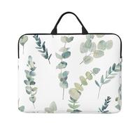 White Natural Greenery Twig, 14 Inch Laptop Sleeve, Notebook Bag Laptop Case Sleeve Briefcase with Handle