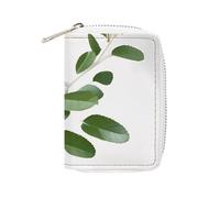 White Natural Greenery Twig Leather Card Bag Portable Coin Wallet Mini Change Holder Coin Pocket PU Wallet Card Wallets Clutch Bags for Women Men, style, 16x11.5cm