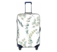 White Natural Greenery Twig Luggage Cover Suitcase Trolley Case Protector Elastic Washable Anti Scratch Fit 18-32 Inch