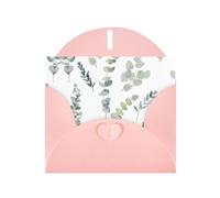 White Natural Greenery Twig Pink prints Greeting Cards 6x4-inch with Envelope | Perfect for writing greetings and thank-you notes
