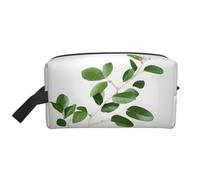 White Natural Greenery Twig Print Travel Toiletry Bag,Makeup Bag,Cosmetic Bag,Hanging Tolietry Bag for Women Men,Gym Daily
