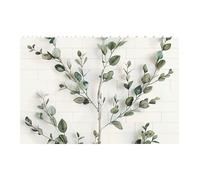 White Natural Greenery Twig Printed Jigsaw Puzzle 14.4x9.8 CM, Rectangular Puzzle Challenging Game for Adults Gifts, Family Fun Decorative Wall Decor