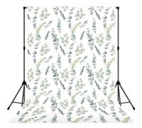 White Natural Greenery Twig Printed, Photography Backdrop Photo Props 5x7FT Photo Background for Party Home Decoration