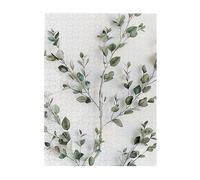 White Natural Greenery Twig Printed Wooden Puzzle 500 Piece, Cute Puzzle Game in Plastic Box for Family Entertainment and Brain Training Gifts