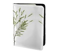 White Natural Plant Green Twig Printing Passport Holder For Travel Must Have,Passport Cover Case For Travel Accessories For Women Men, Black, One Size