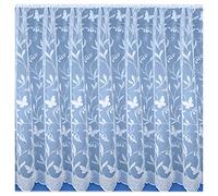 White Net Curtain - Hawaii - 90'' Drop - Sold By The Metre