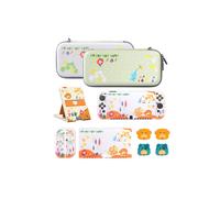 (WHITE) New Anime Them Pikmin Storage Bag Accessories Kit NS Carry Case Game Stand Bracket for Nintendo Switch Console Cover Shell