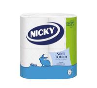 White Nicky Soft Touch 2 Ply Toilet Roll 190 Sheets (1 x 40)