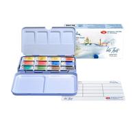 WHITE NIGHTS Extra Fine Artists Watercolours 12 Full Pans in Metal case Set by Nevskaya Palitra
