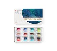 White Nights Granulation Metamorphosis 12 Colours Set Extra Fine Watercolour Paint, 2.5 ml, Full Bowl